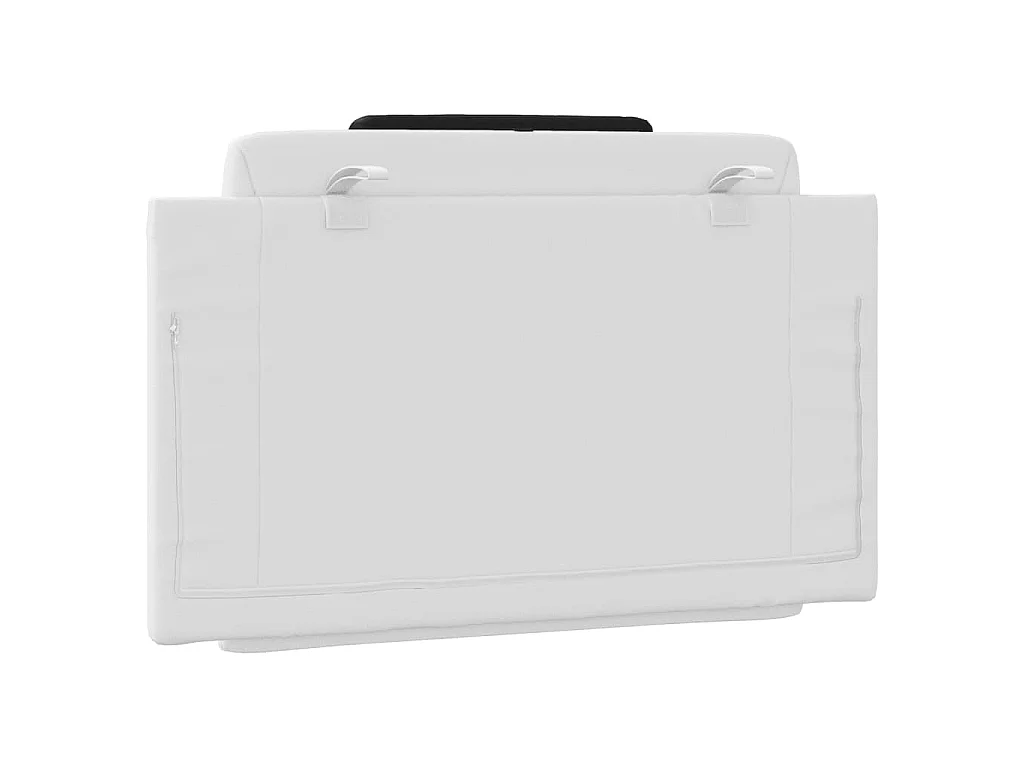 Coussin de tête de lit Viana noir et blanc 90 cm similicuir