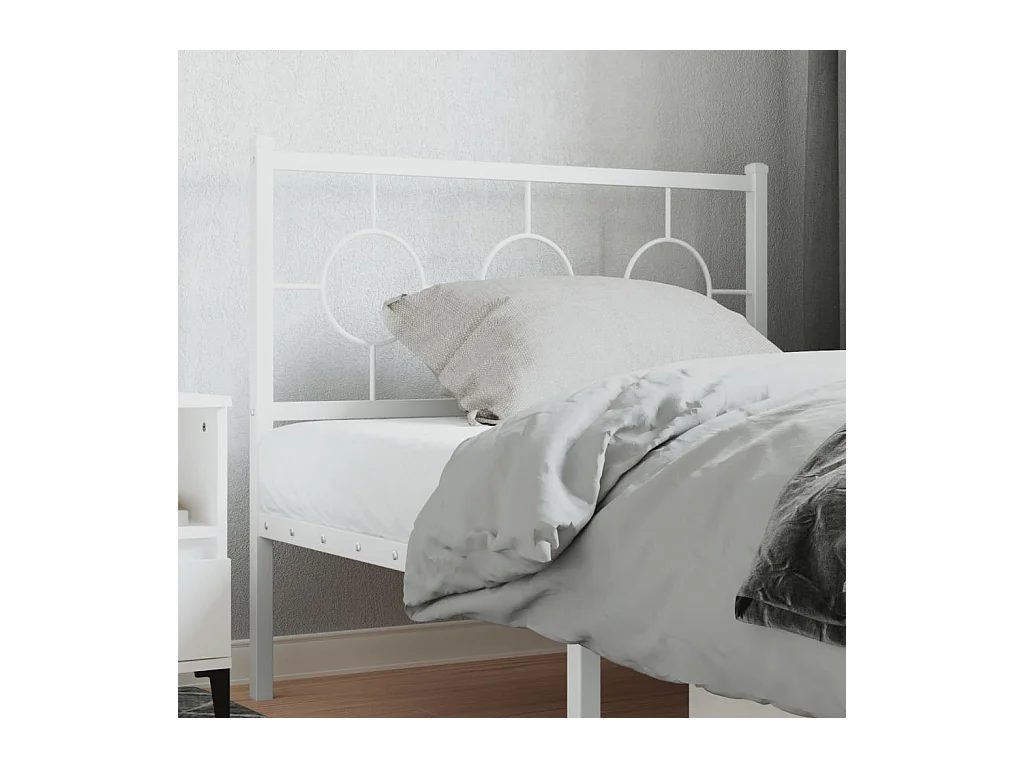 Tête de lit métal blanc 100 cm