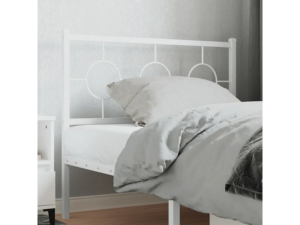 Tête de lit de remplacement métal blanc 100 cm