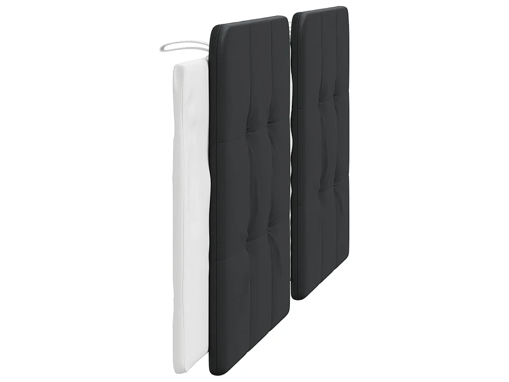 Coussin de tête de lit Zadar noir et blanc 180 cm similicuir