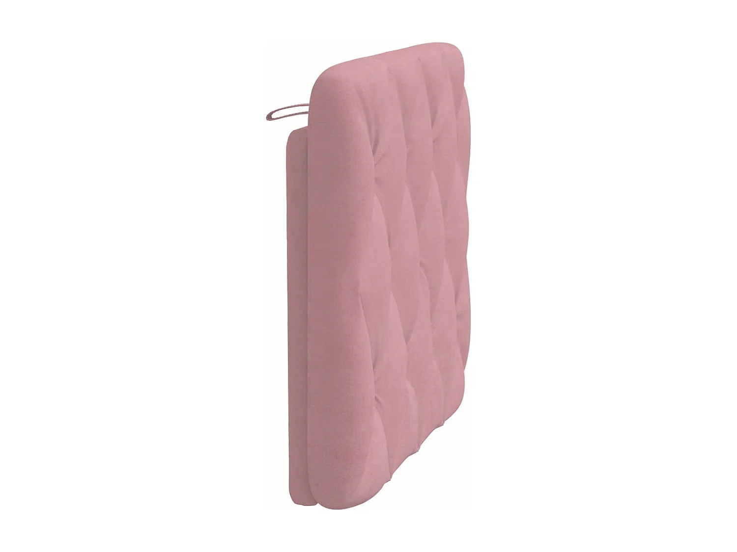 Coussin de tête de lit rose 80 cm velours