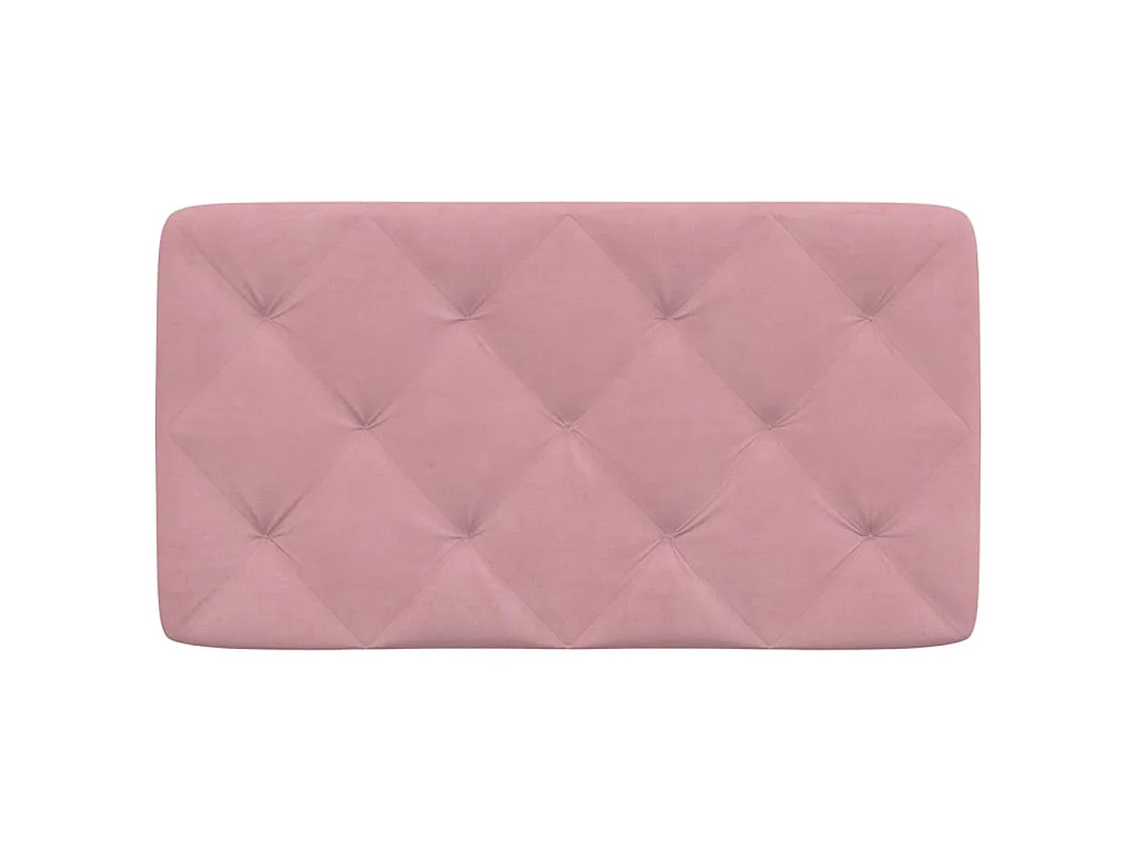 Coussin de tête de lit rose 80 cm velours