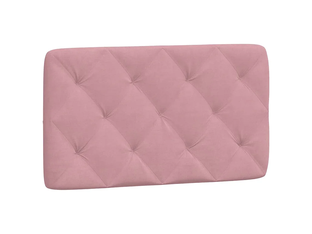 Coussin de tête de lit rose 80 cm velours