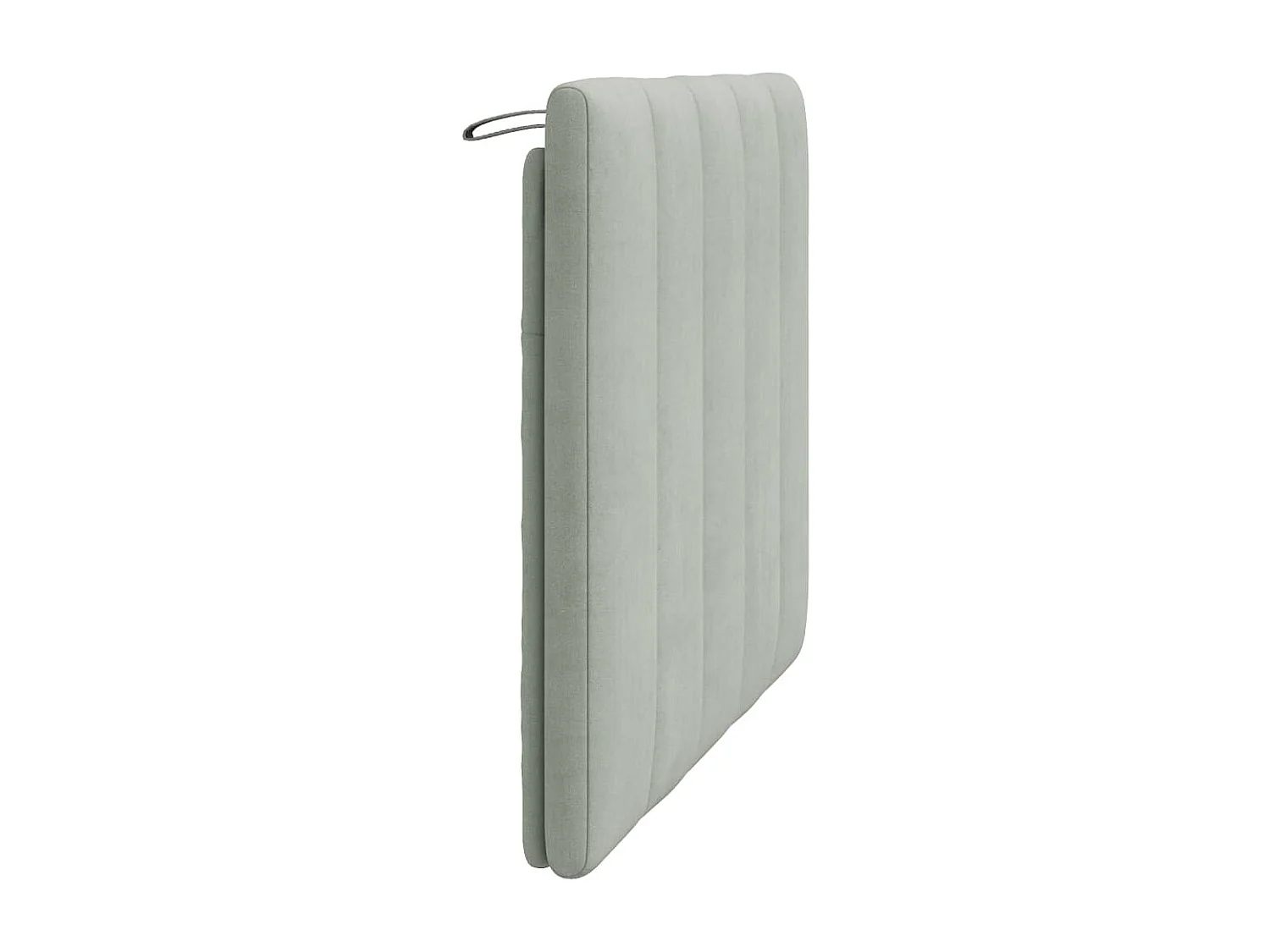 Coussin de tête de lit Hanko gris clair 100 cm velours