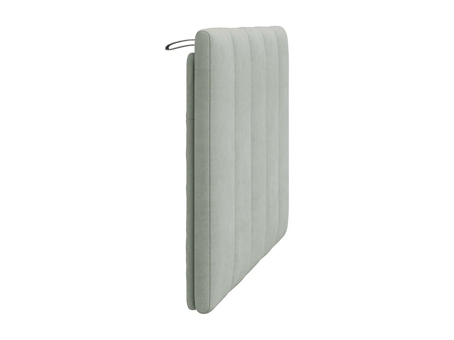 Coussin de tête de lit Hanko gris clair 100 cm velours