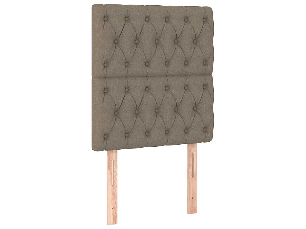 Hoofdbord LED 80x7x118/128 cm stof taupe