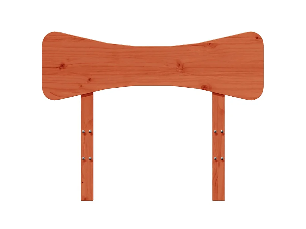 Hoofdbord 90 cm massief grenenhout wasbruin