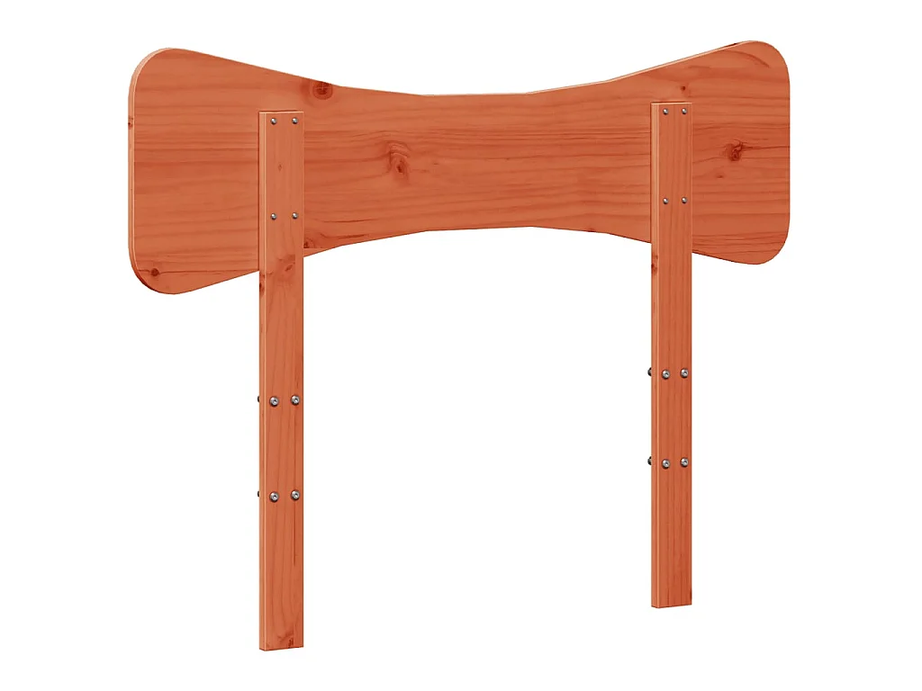Hoofdbord 90 cm massief grenenhout wasbruin