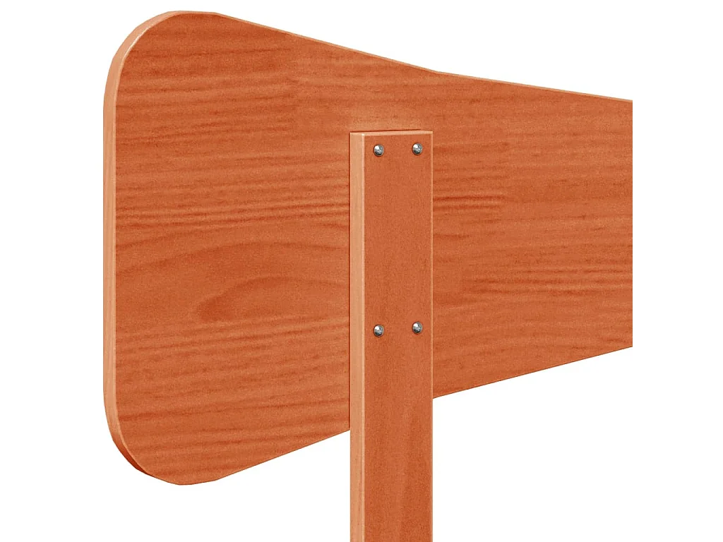 Hoofdbord 90 cm massief grenenhout wasbruin
