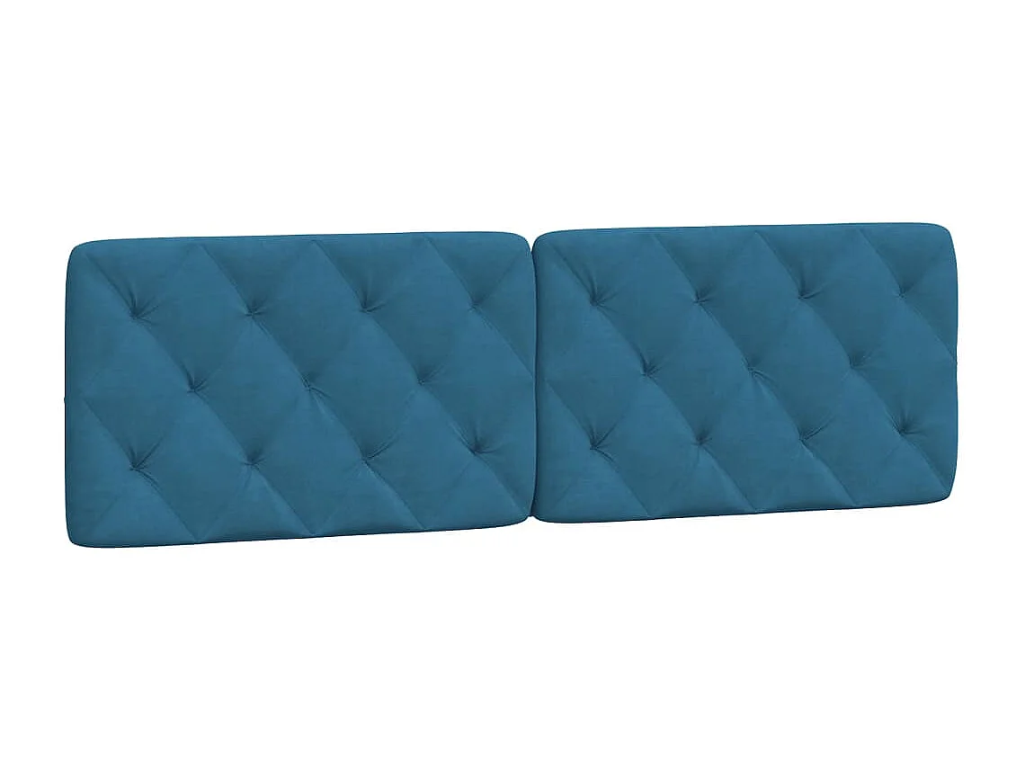 Hoofdbordkussen 160 cm fluweel blauw