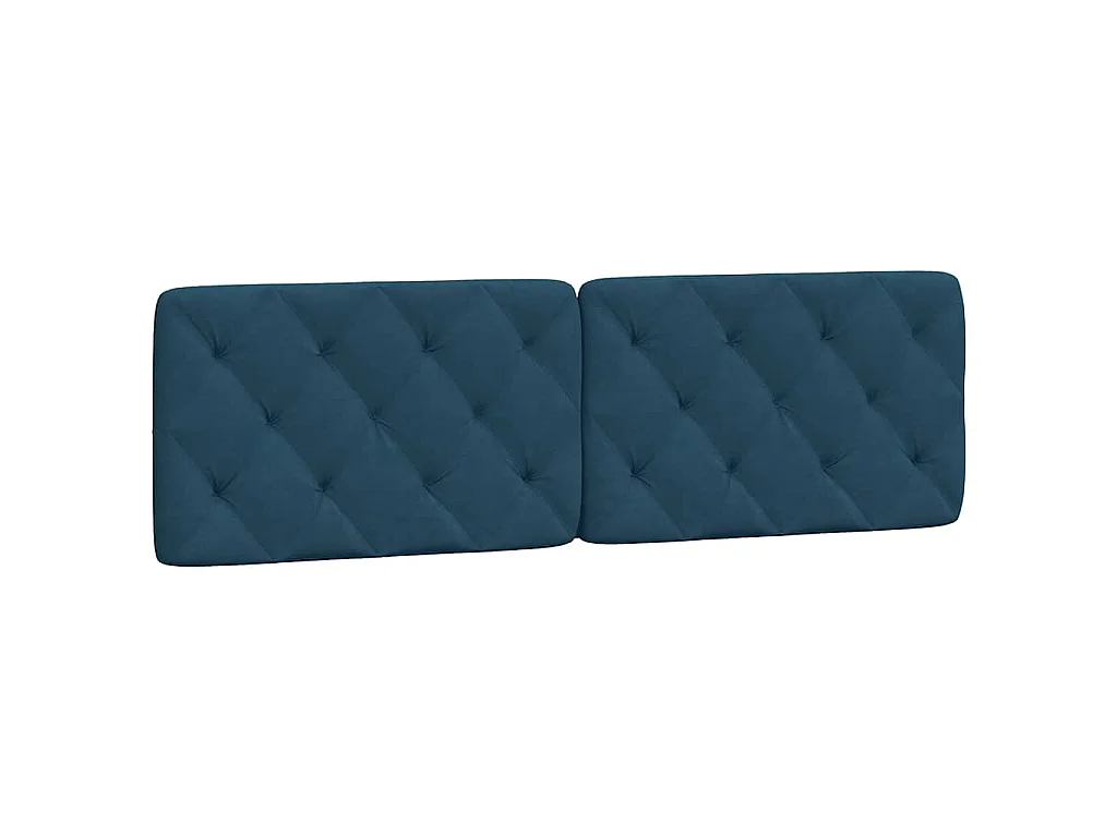 Almofadão de cabeceira 160 cm veludo azul