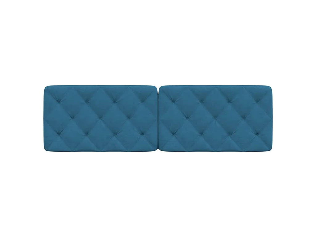 Almofadão de cabeceira 160 cm veludo azul