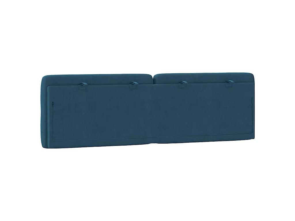 Almofadão de cabeceira 160 cm veludo azul