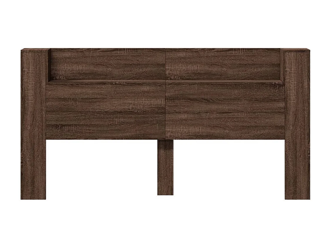 Armoire tête de lit avec LED chêne marron 200x16,5x103,5 cm