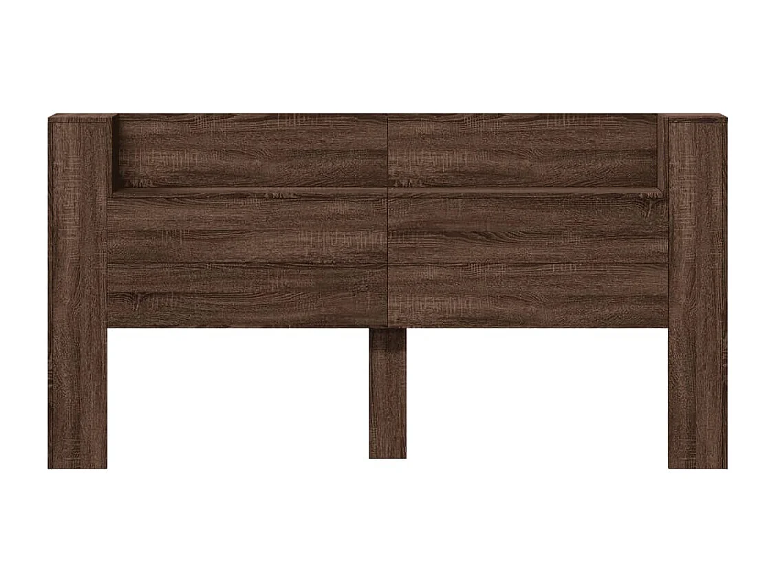 Armoire tête de lit avec LED chêne marron 200x16,5x103,5 cm