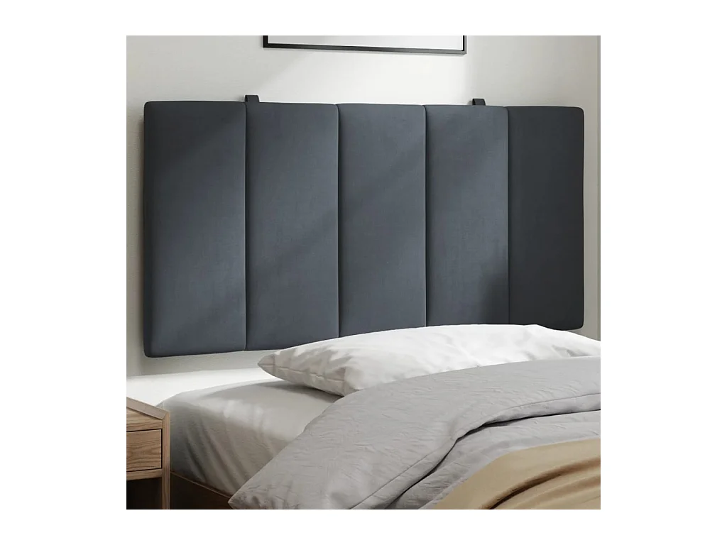 Cuscino Testiera Grigio Scuro 100 cm in Velluto
