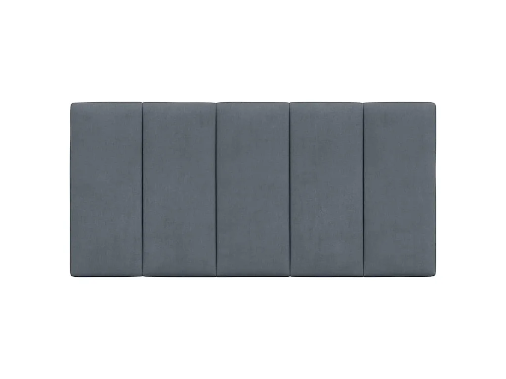 Coussin de tête de lit Hanko gris foncé 100 cm velours