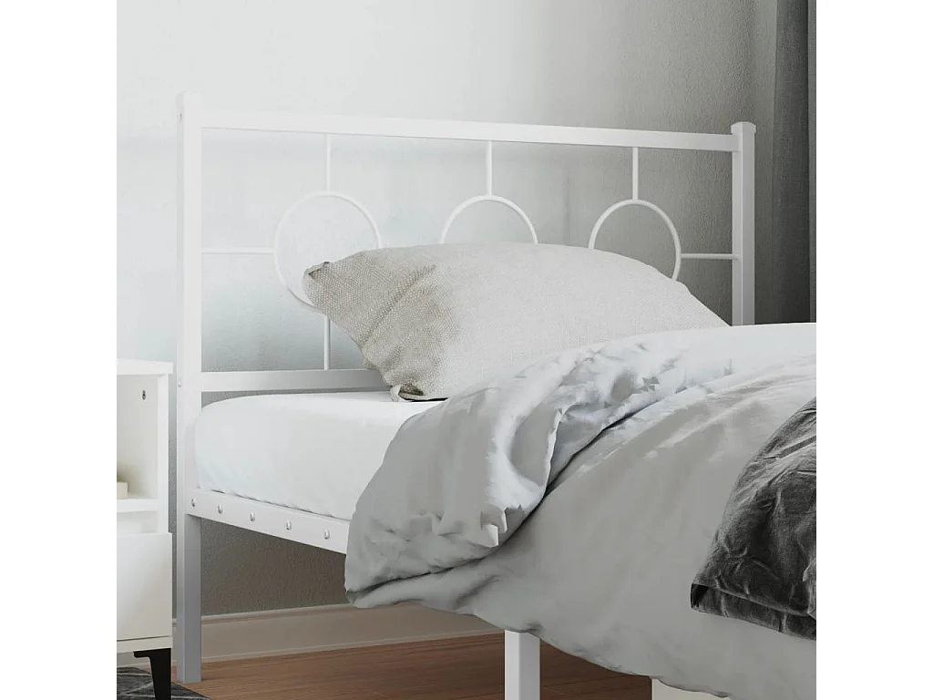 Vervangend hoofdbord 107 cm metaal wit