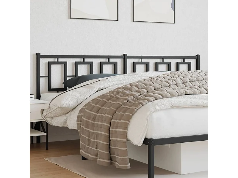 Tête de lit métal noir 193 cm