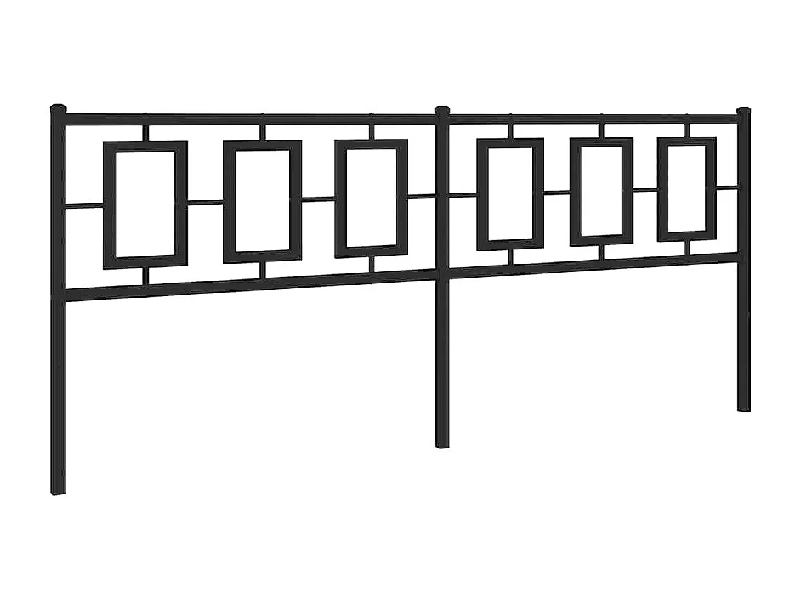 Vervangend hoofdbord 193 cm metaal zwart