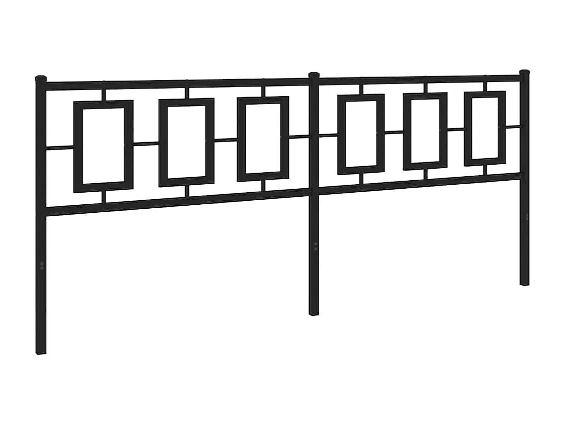 Vervangend hoofdbord 193 cm metaal zwart