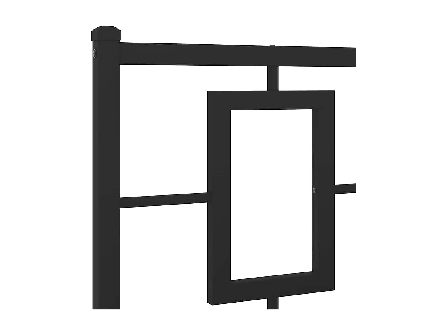Vervangend hoofdbord 193 cm metaal zwart