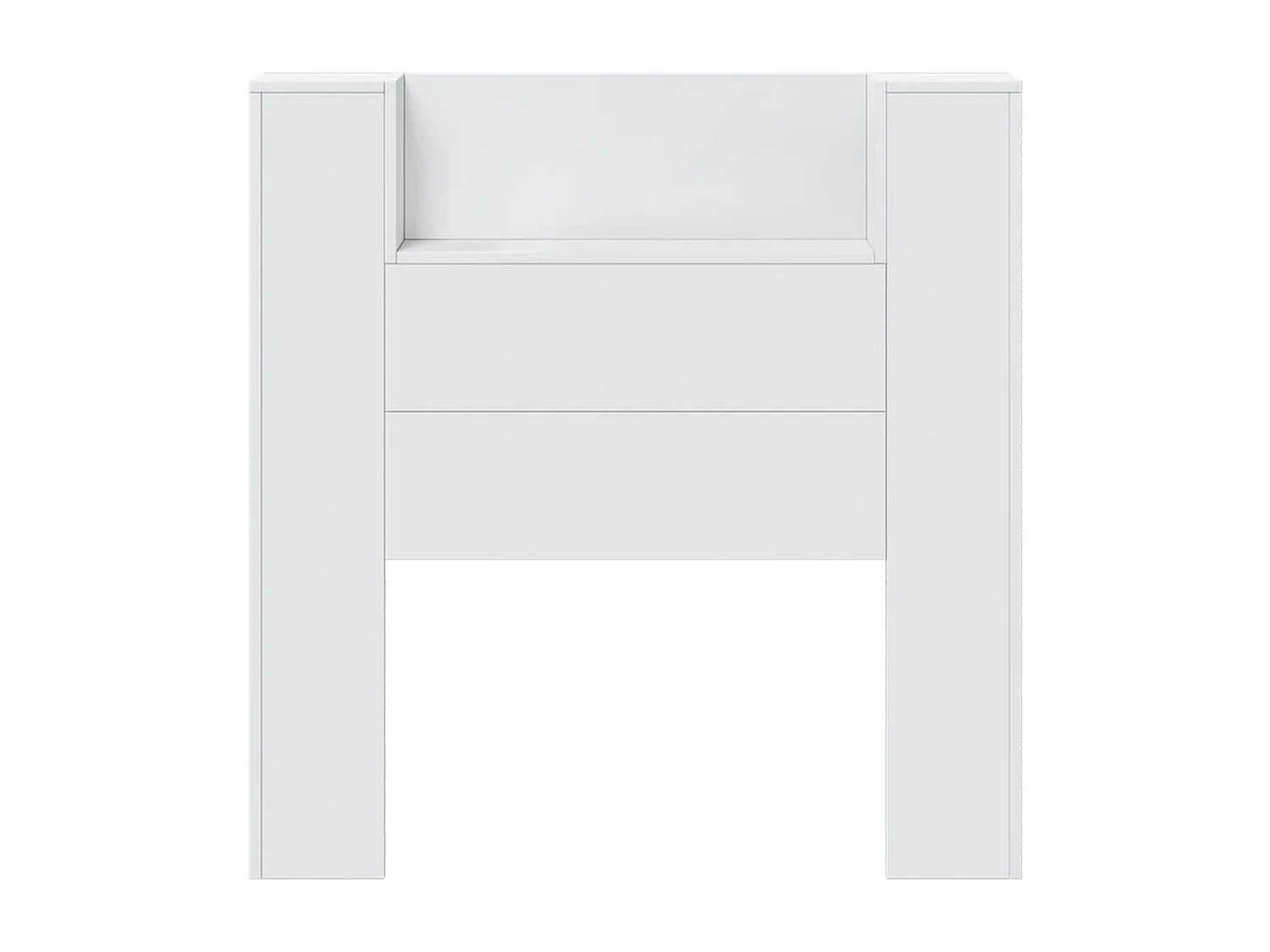 LED-Kopfteil mit Ablagen Weiß 100x16,5x103,5 cm