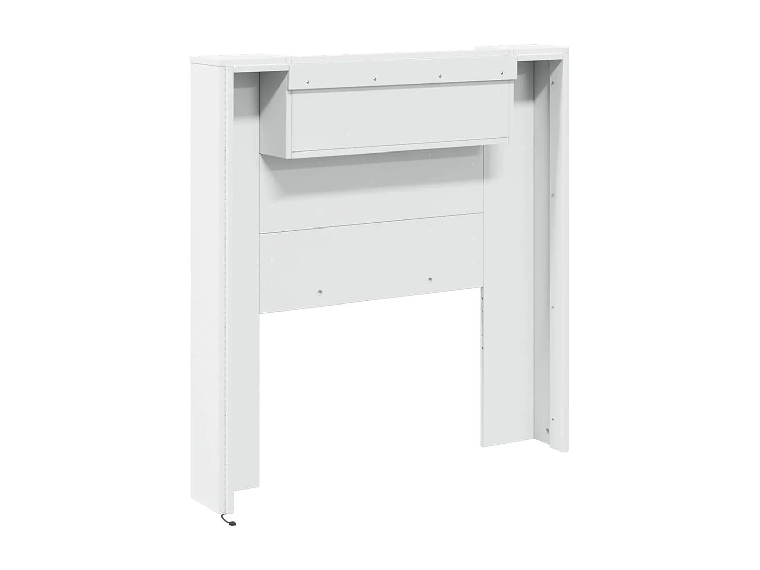 LED-Kopfteil mit Ablagen Weiß 100x16,5x103,5 cm