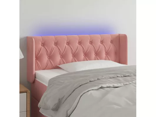 Kauf Unique LED Kopfteil Rosa 103x16x78/88 cm Samt