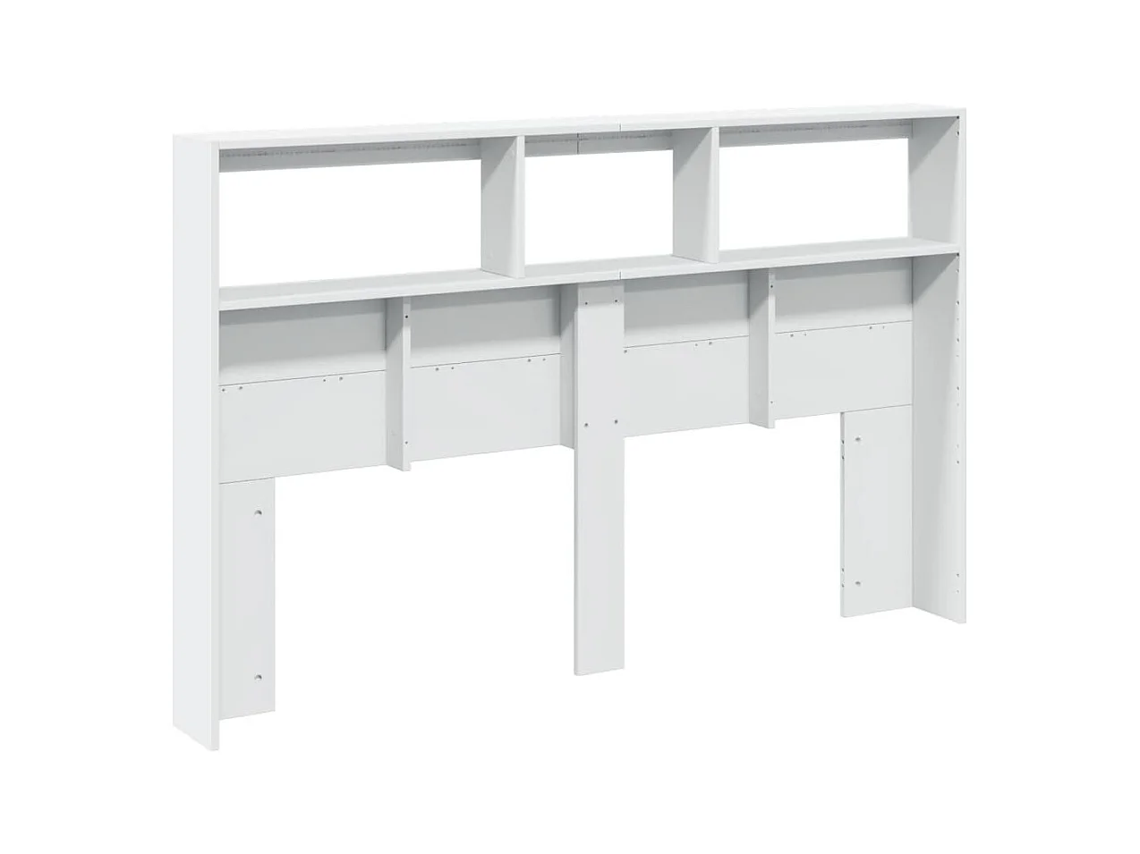 Hoofdbordkast met LED-verlichting 160x17x102 cm wit