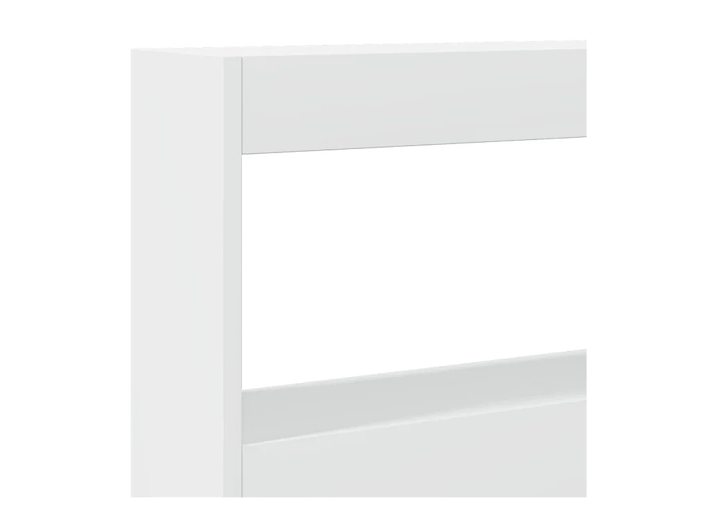 Hoofdbordkast met LED-verlichting 160x17x102 cm wit