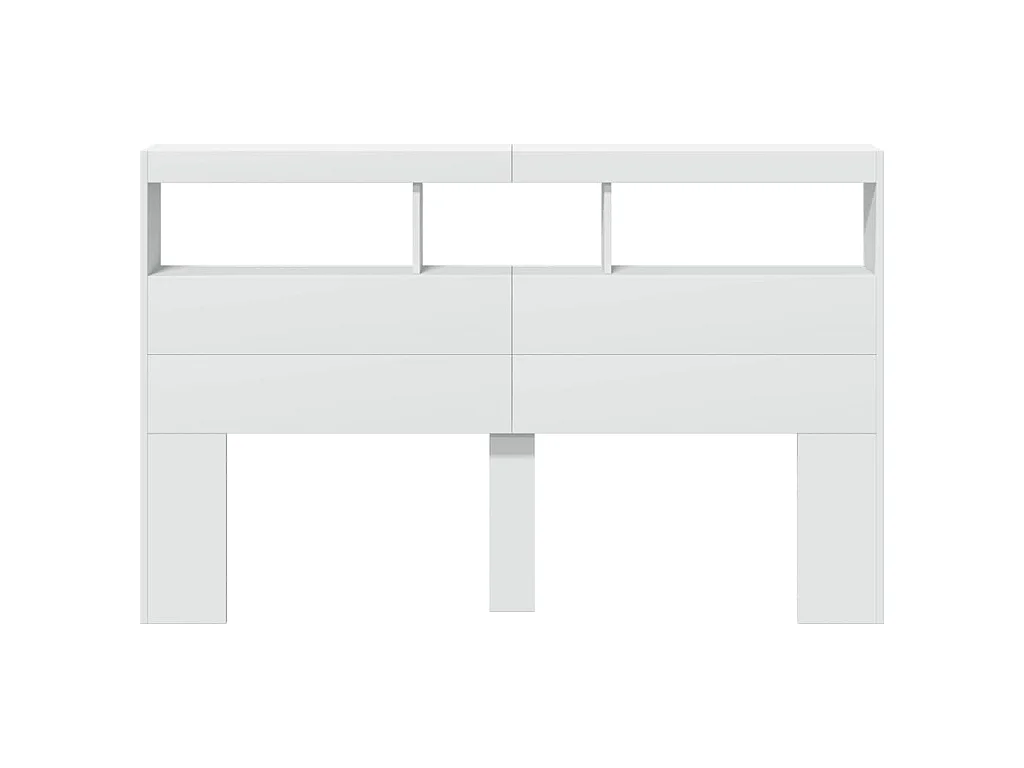 Armoire tête de lit avec LED blanc 160x17x102 cm