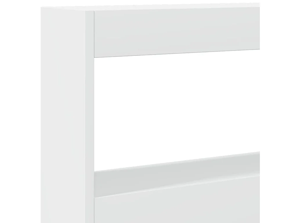 Armoire tête de lit avec LED blanc 160x17x102 cm