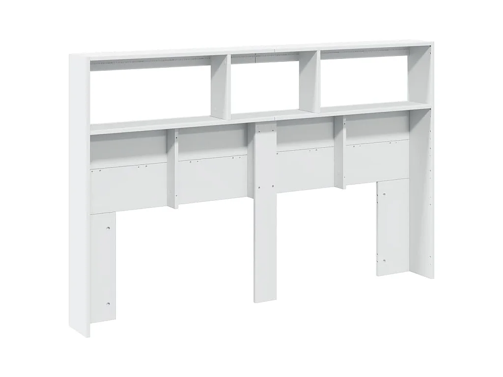 Armoire tête de lit avec LED blanc 160x17x102 cm