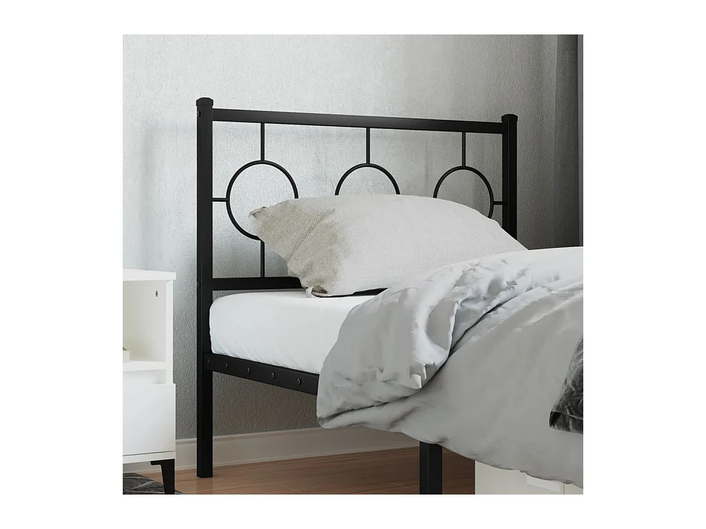 Tête de lit métal noir 90 cm
