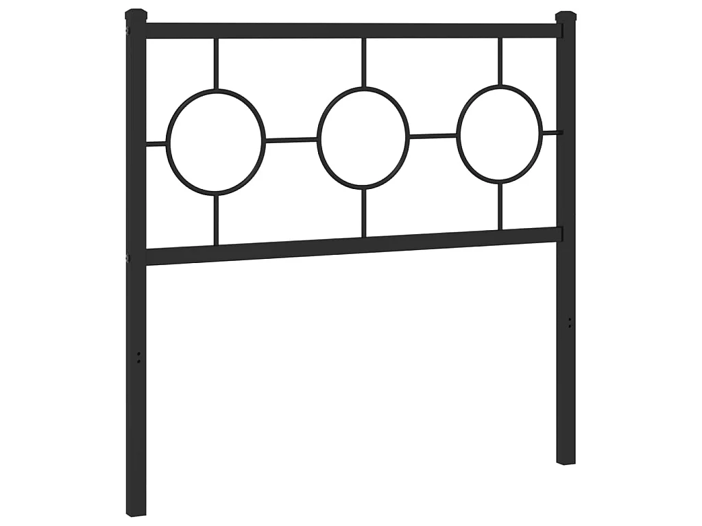 Cabecero de repuesto de metal negro 90 cm