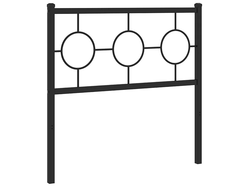 Vervangend hoofdbord 90 cm metaal zwart