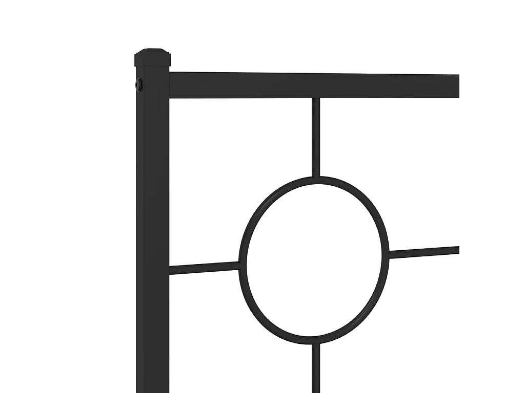 Vervangend hoofdbord 90 cm metaal zwart