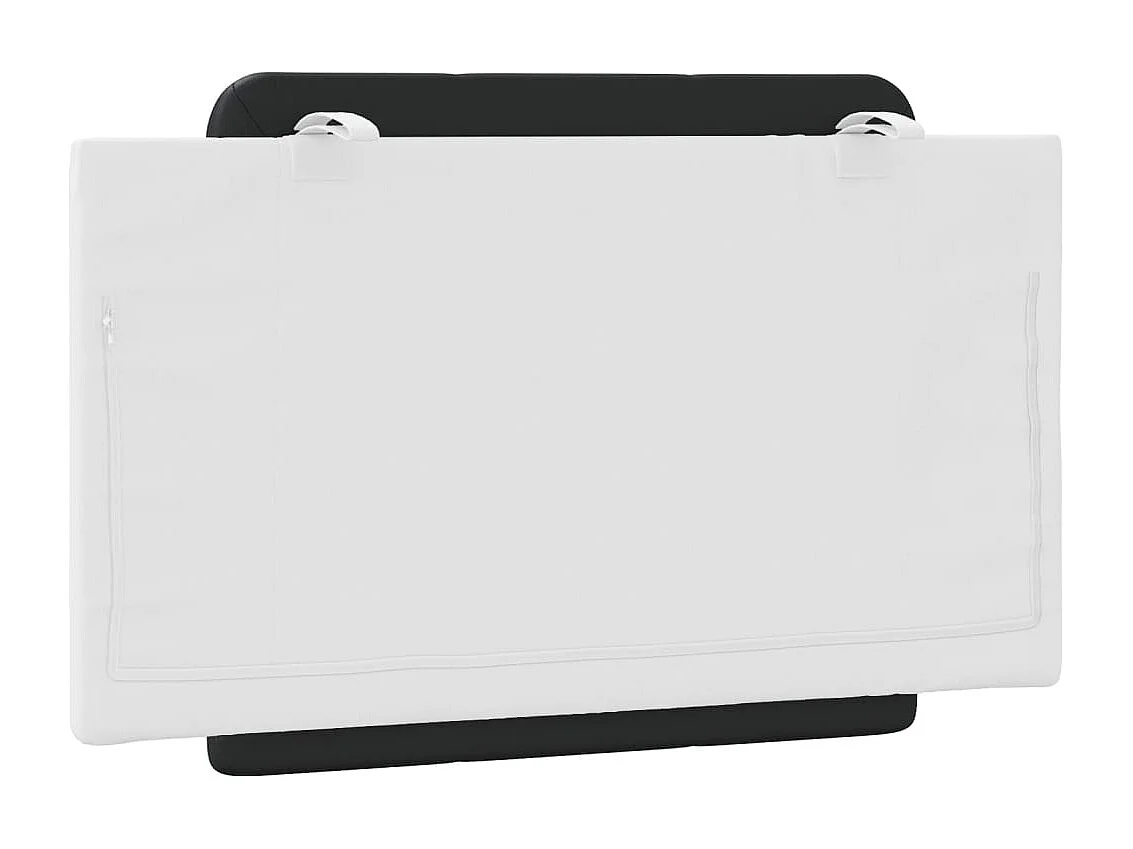 Coussin de tête de lit Zadar noir et blanc 80 cm similicuir