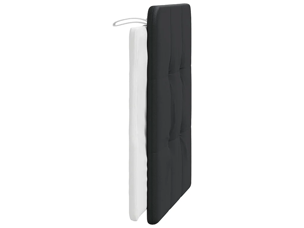 Coussin de tête de lit Zadar noir et blanc 80 cm similicuir
