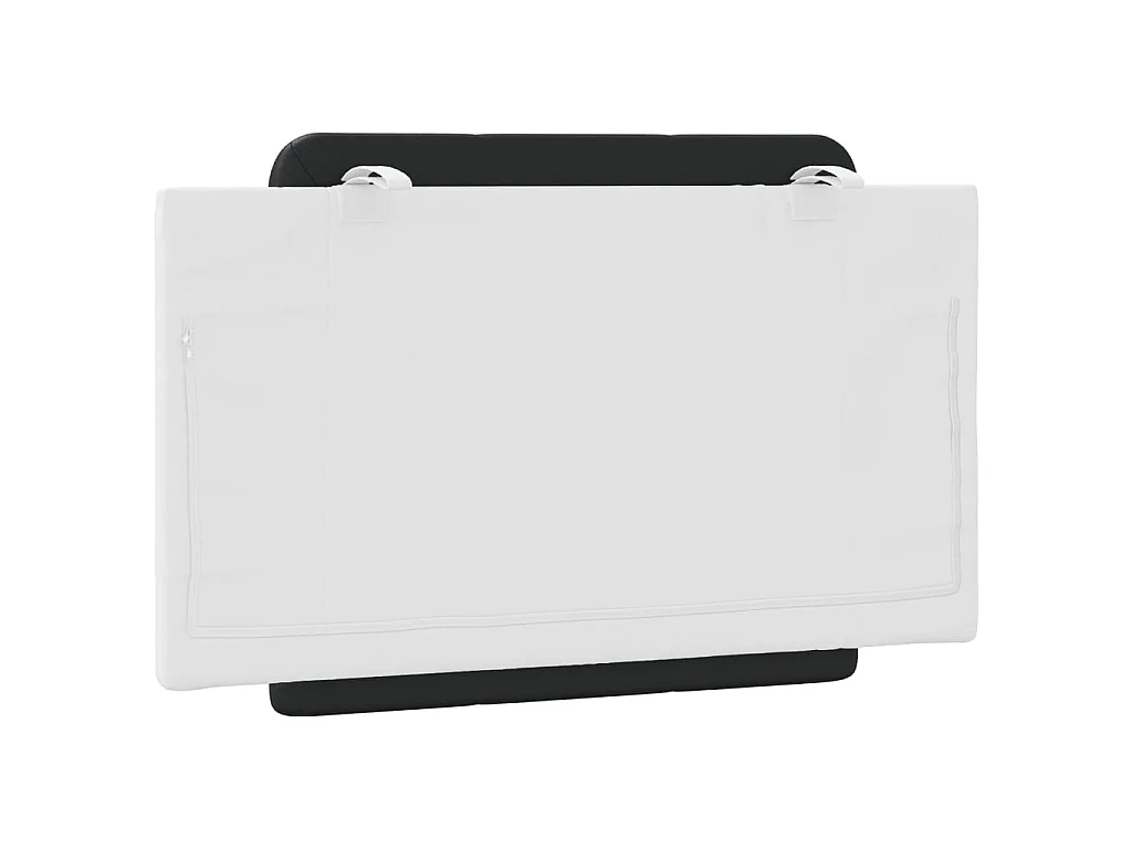Coussin de tête de lit Zadar noir et blanc 80 cm similicuir