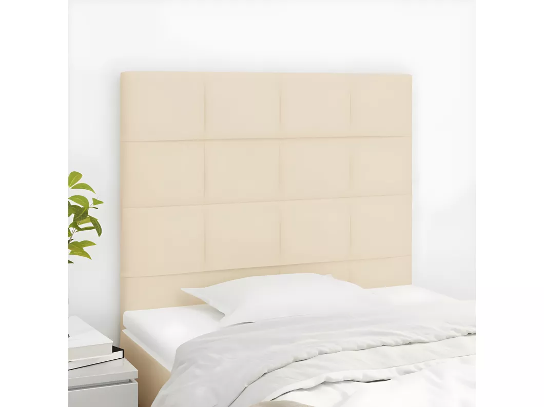 Kauf Unique Kopfteile 2 Stk. Creme 90x5x78/88 cm Stoff