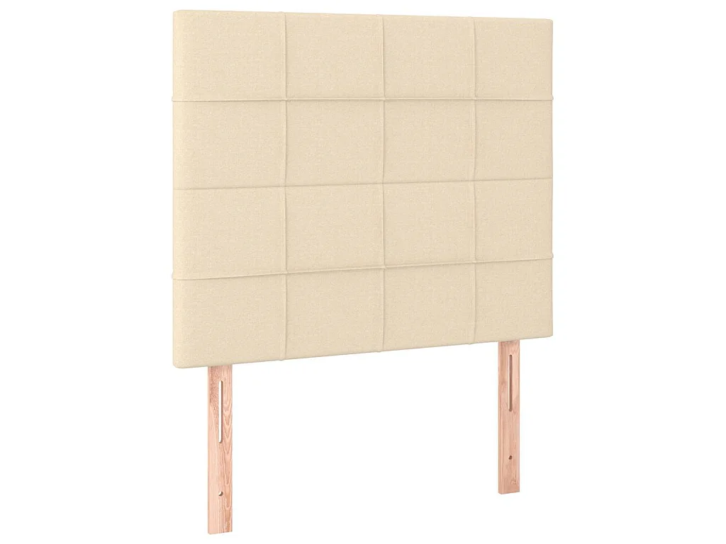 Tête de lit Crème 90x5x118/128 cm Tissu