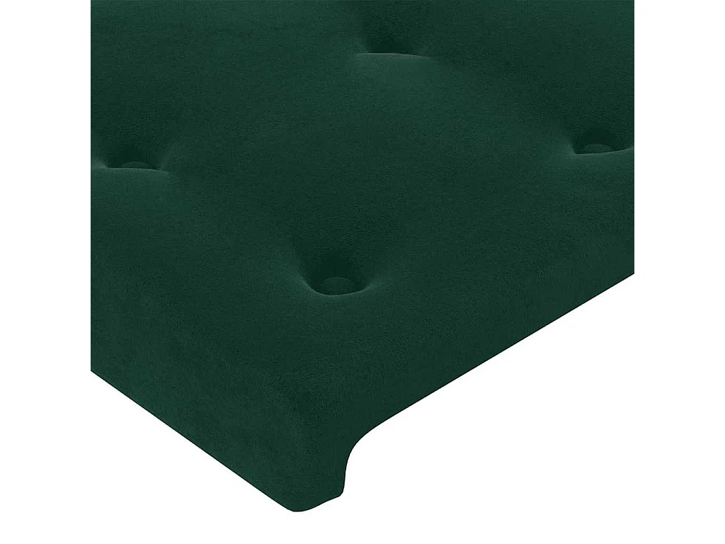Têtes de lit Vert foncé 144x5x78/88 cm Velours