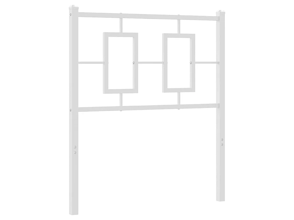 Vervangend hoofdbord 75 cm metaal wit