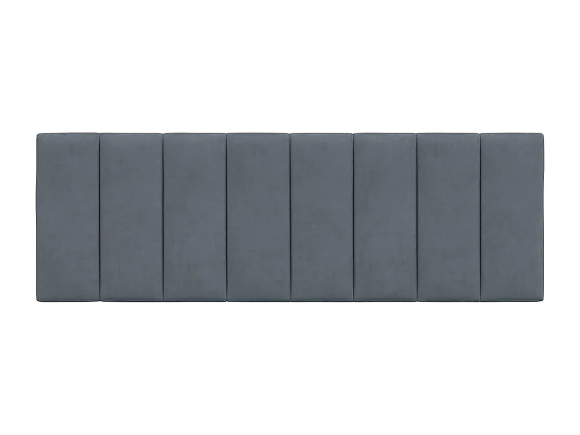 Cuscino Testiera Hanko Grigio Scuro 120 cm in Velluto