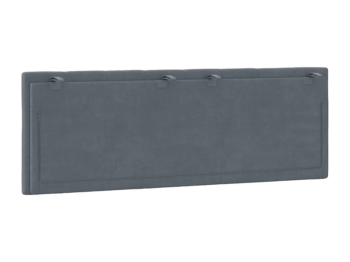 Cuscino Testiera Hanko Grigio Scuro 120 cm in Velluto