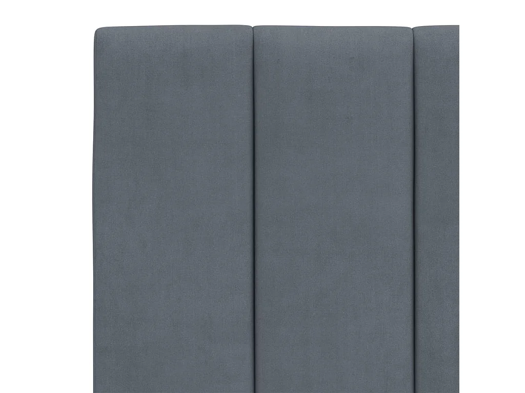 Cuscino Testiera Hanko Grigio Scuro 120 cm in Velluto
