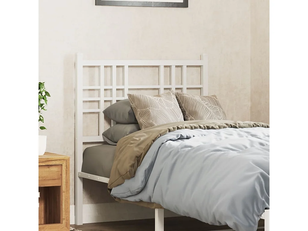 Testiera in Metallo Bianco 80 cm