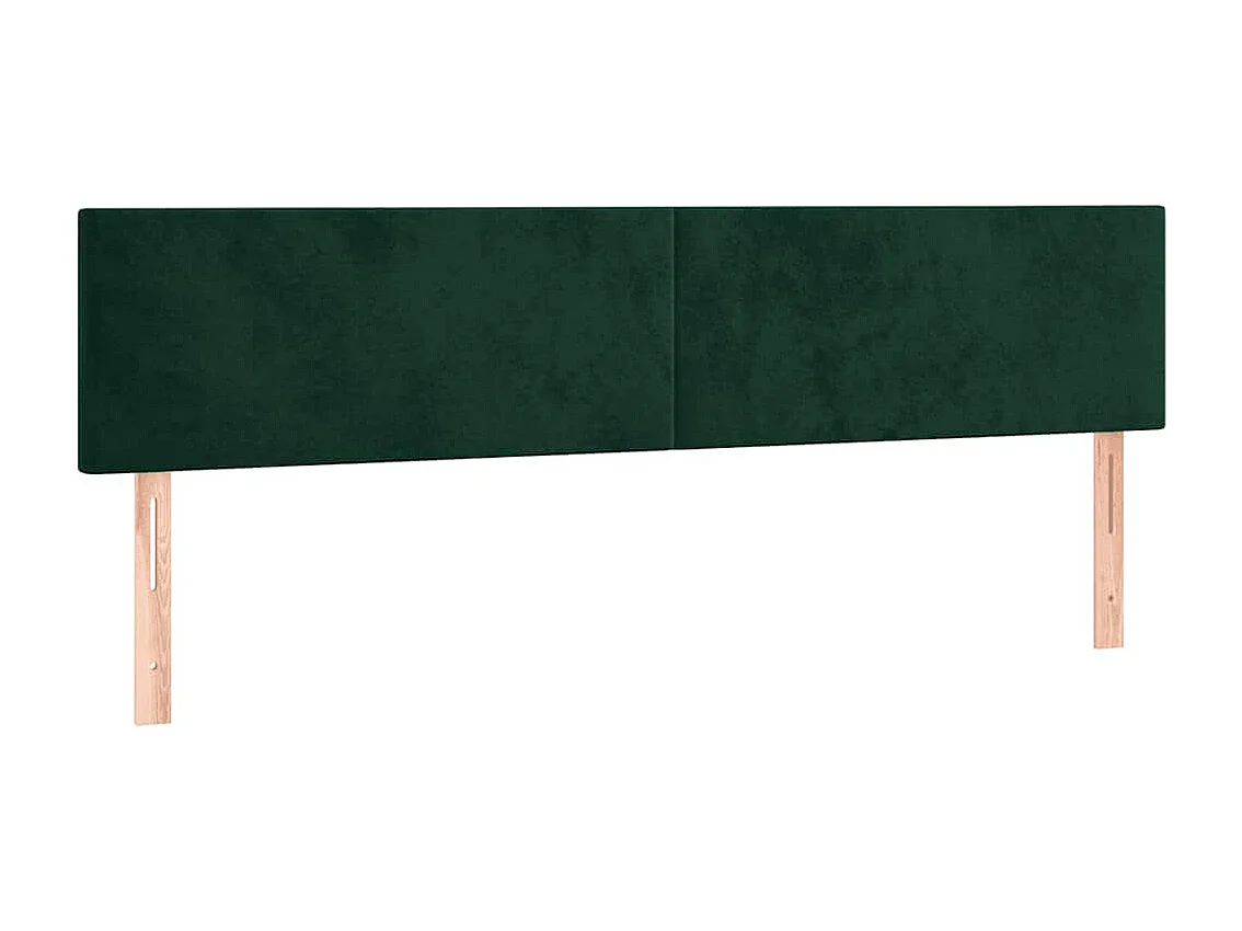 Têtes de lit Vert foncé 180x5x78/88 cm Velours